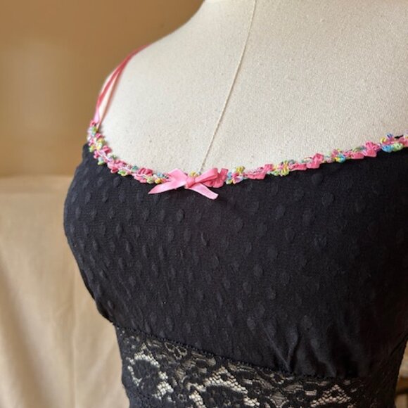 Vintage Betsey Johnson New York Mesh Swiss Dot Dress - Picture 6 of 9